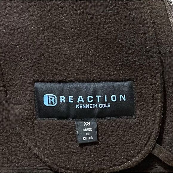 Kenneth Cole Reaction Brown Suede Sherpa Lined Zip Front Jacket - Picture 12 of 14